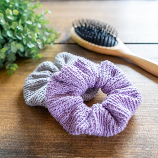 Official source image for the Everyday Glitter Scrunchie crochet pattern