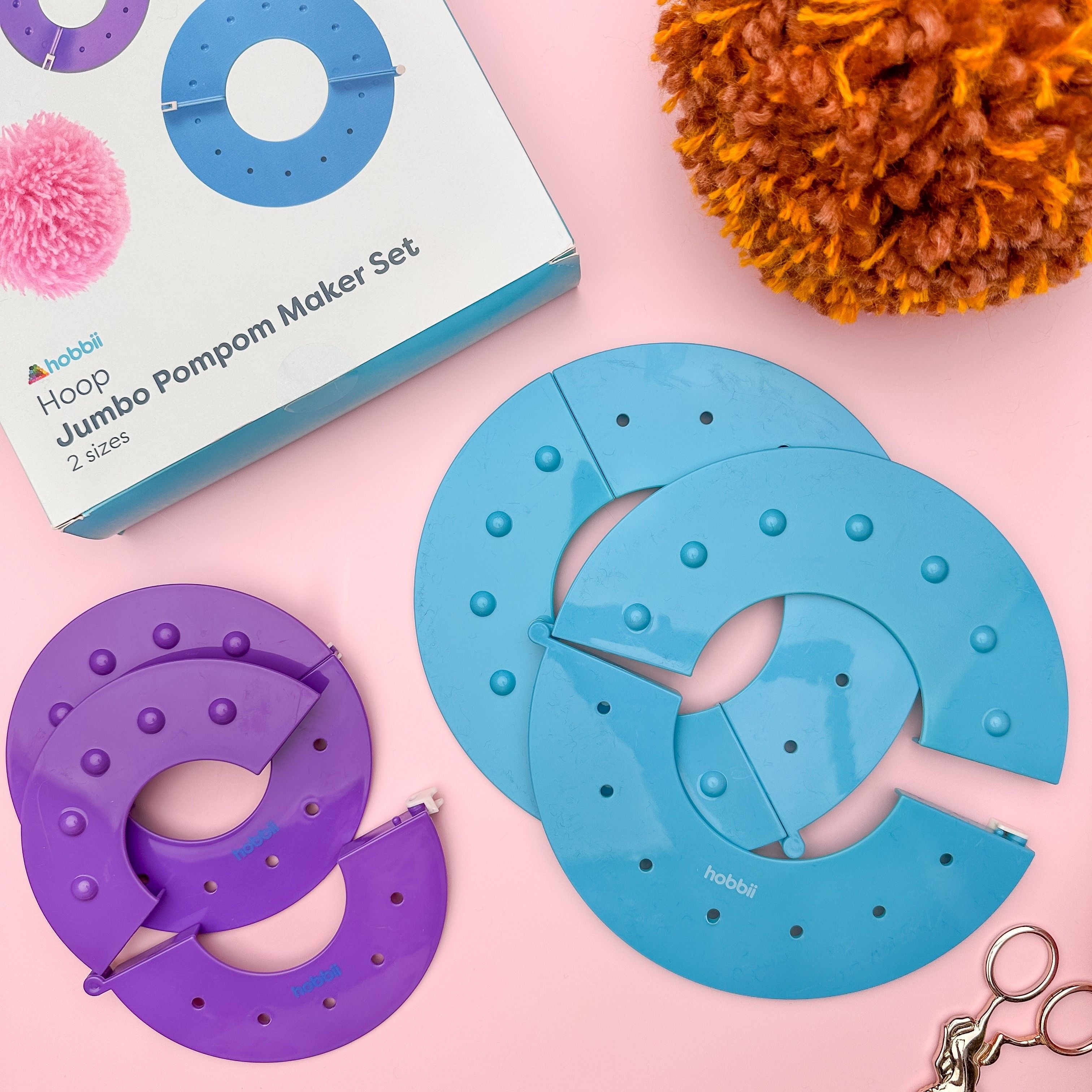Hoop Jumbo Pompom Maker Set – Hobbii