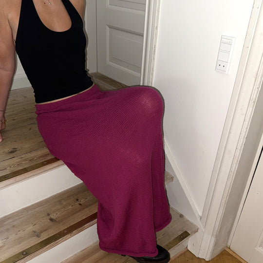 A-shaped Maxi Skirt - Low-waisted Maxi Skirt