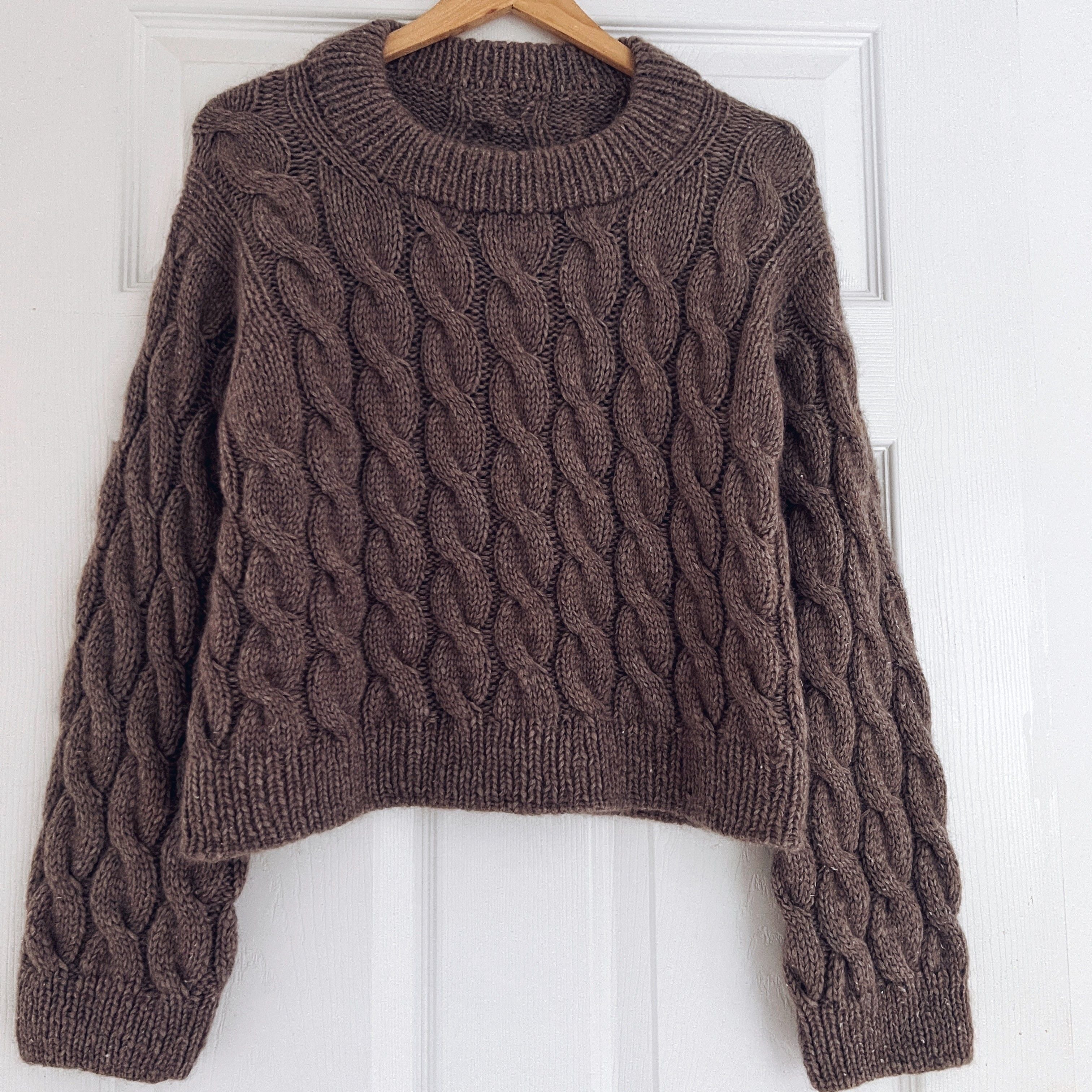 HYII☆Houndstooth Knitted Wool Sweater Brown Vintage Brown Houndstooth Sweater (1990s) - Ragstock.com