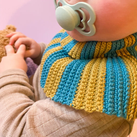 

Candy Stripes - Baby Cowl
3