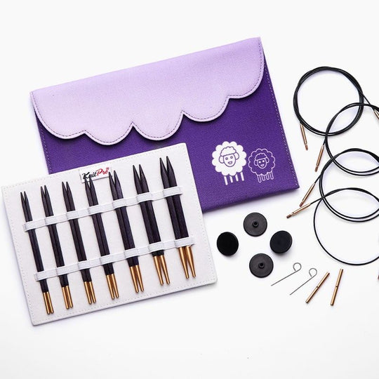 J'Adore Cubics Deluxe Interchangeable Circular Needle Set - KnitPro