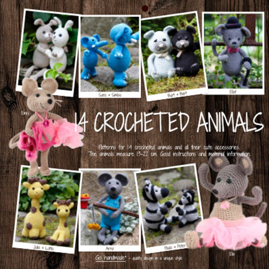 14 Crocheted Animals - Go Handmade