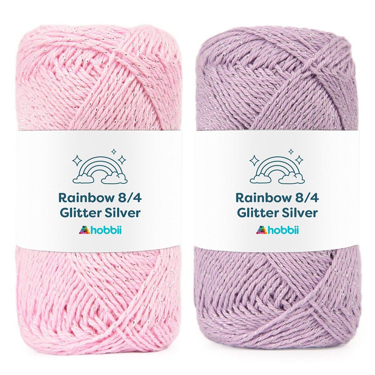 Rainbow 8/4 Glitter Silver – Hobbii
