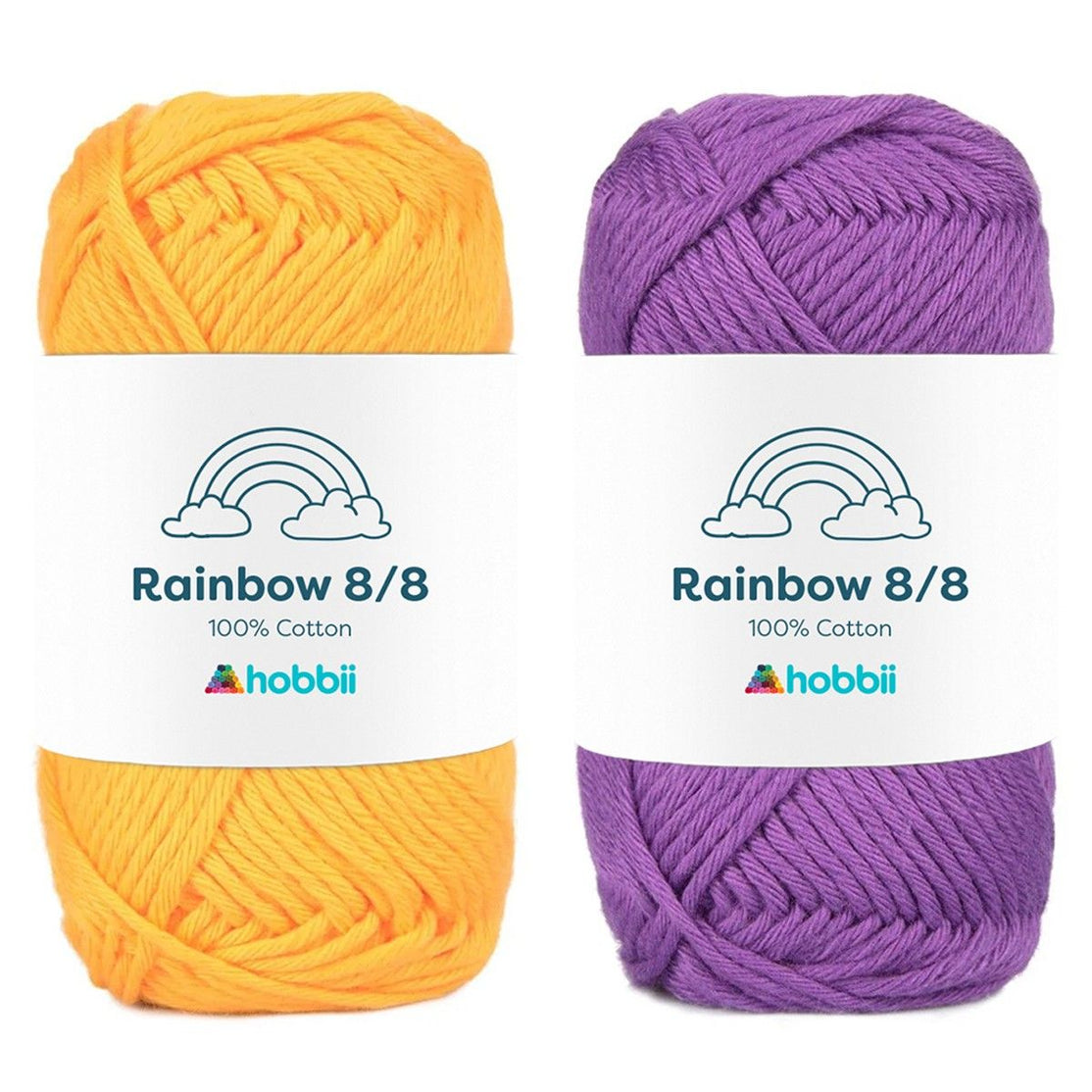 Hobbii Rainbow 8/8 Cotton Yarn
