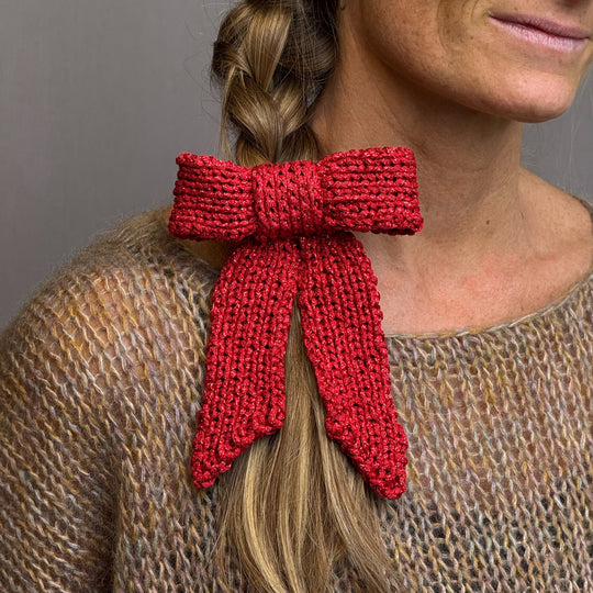 Knitted Bow - Christmas Decoration
