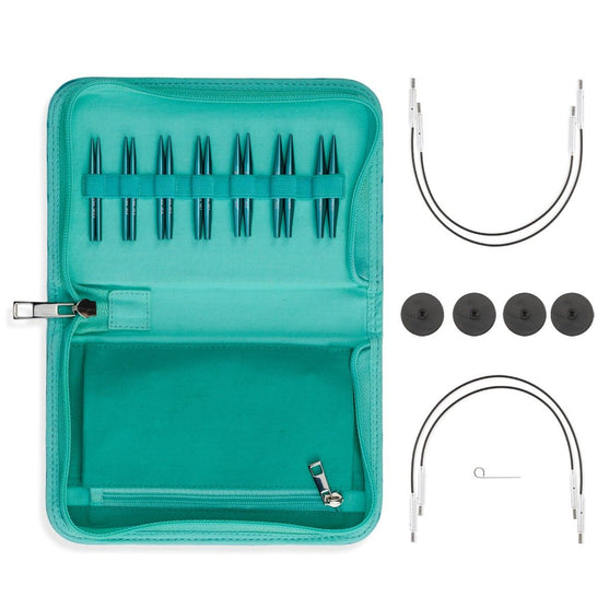 

Stellar Mini Interchangeable Circular Needle Set - Emerald - Hobbii
1