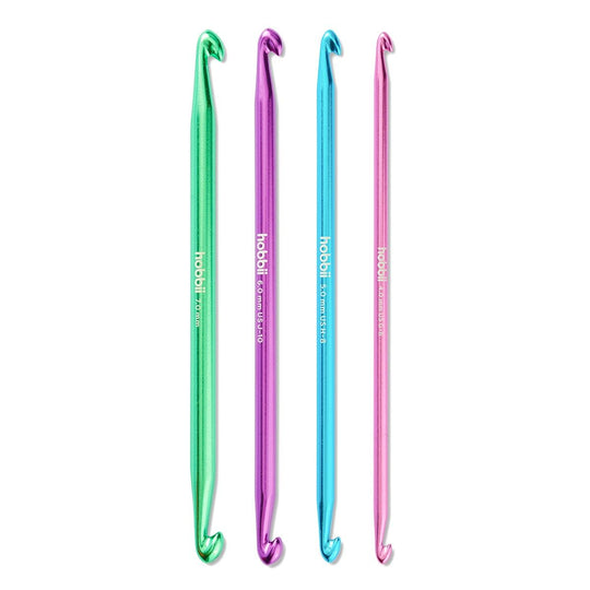 Alu Double Ended Tunisian Crochet Hook Set - 14 cm - Hobbii