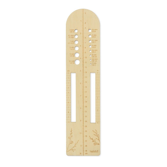 Sock Ruler with Needle Gauge - Hobbii