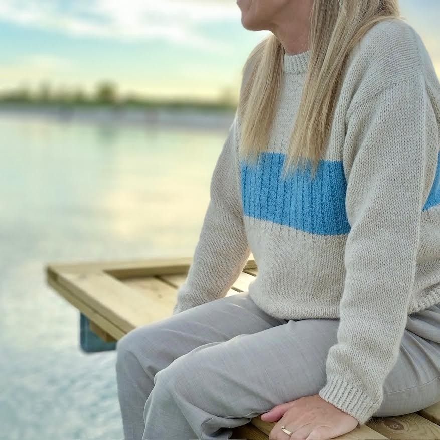 WIND AND SEA SEA SUNSET SWEATER / ブルー WIND AND SEA - WINDAND SEA SEA SUNSET SWEATER / BLUE Lの