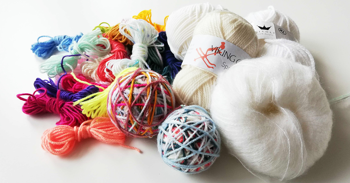 Multicolored Yarn Used For Knitting Clothes Stock Photo, Picture