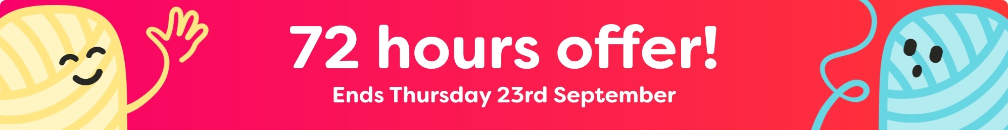 72 hours offer - Ends Thursday!